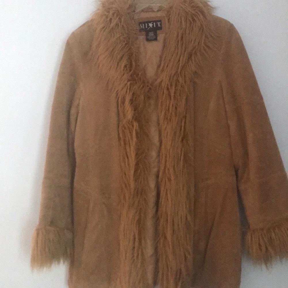 Women’s Jacket Leather with fur 90s